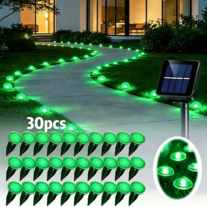Solar Pathway Lights with 30 LEDs per Stake for Halloween Yard and Garden, view 5