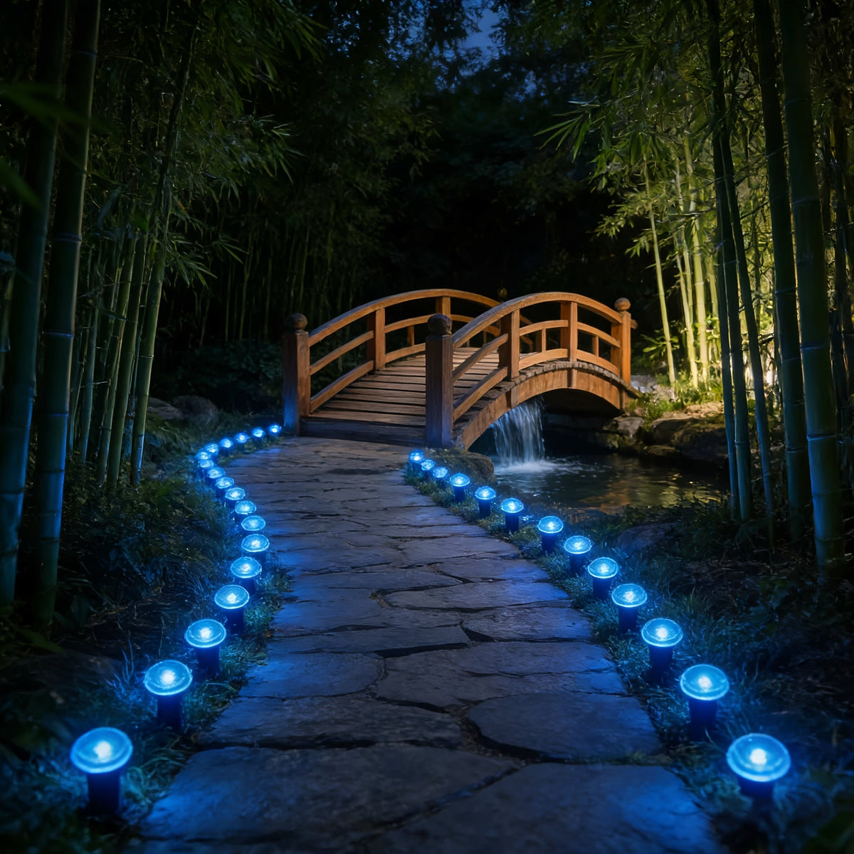 Solar Pathway Lights with 30 LEDs per Stake for Halloween Yard and Garden, view 15