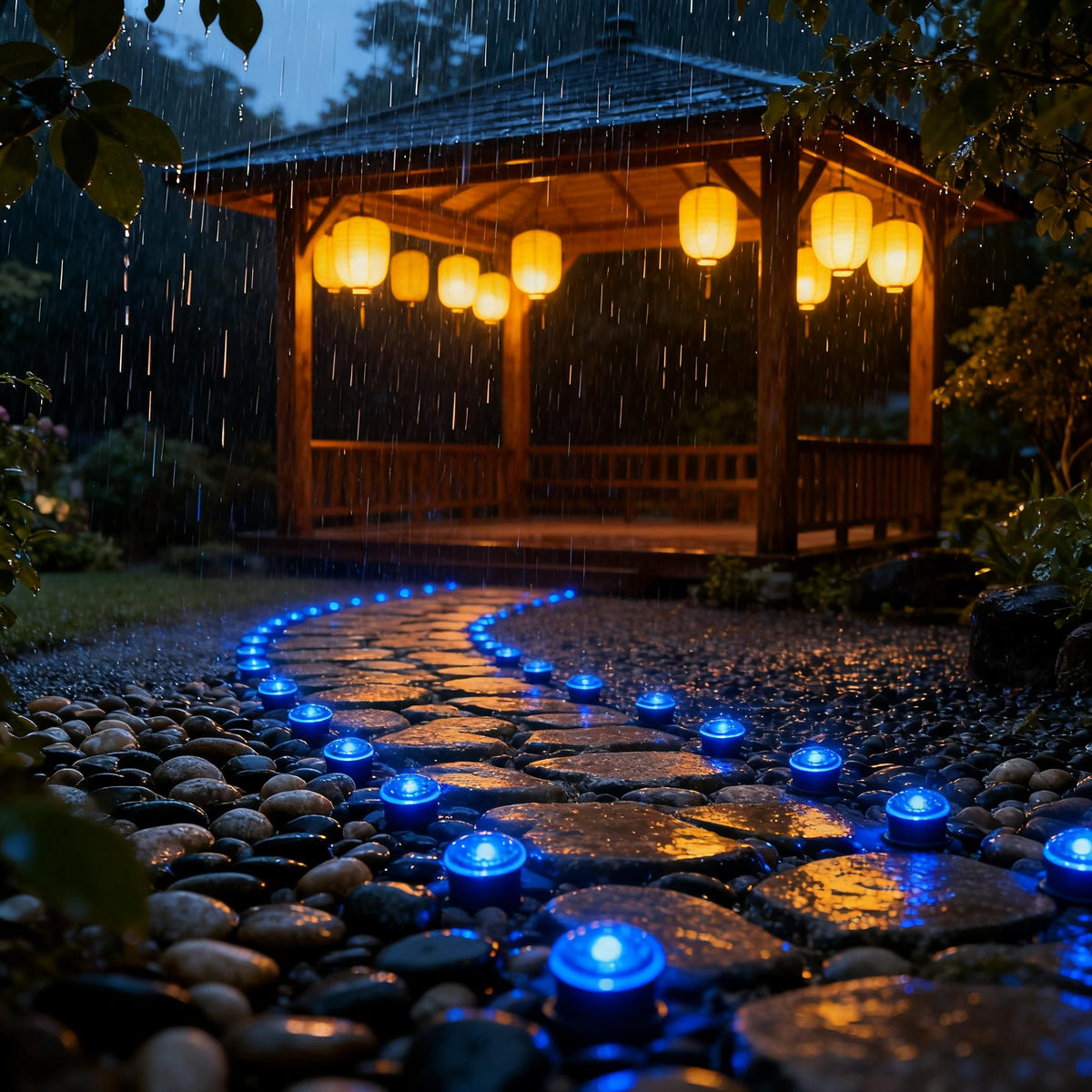 Solar Pathway Lights with 30 LEDs per Stake for Halloween Yard and Garden, view 16