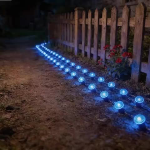 Solar Pathway Lights with 30 LEDs per Stake for Halloween Yard and Garden, view 17