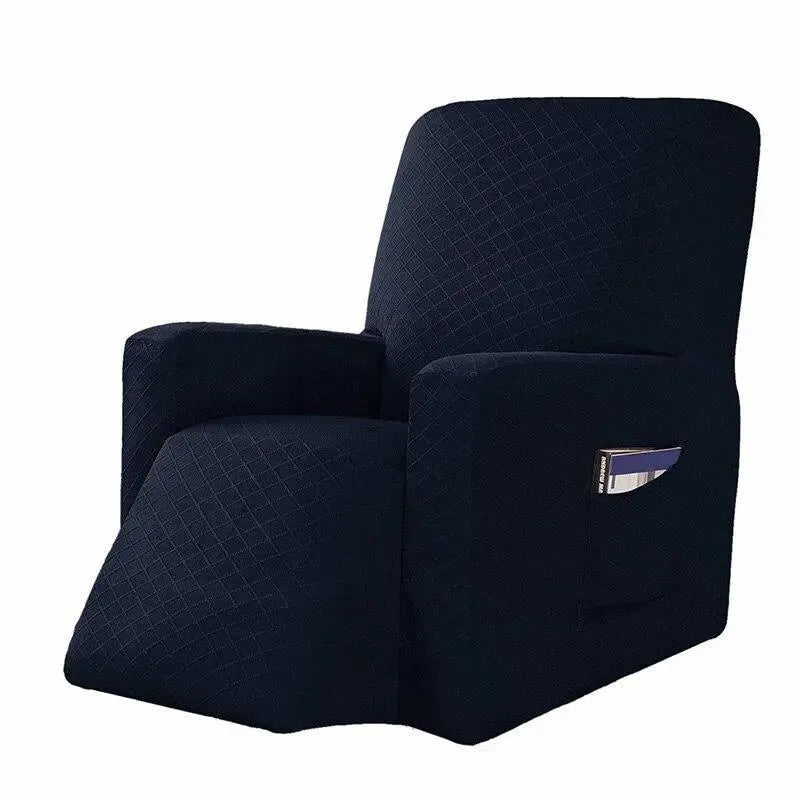 Stretch Recliner Chair Cover – Blue – product view 4 | Brivenzo