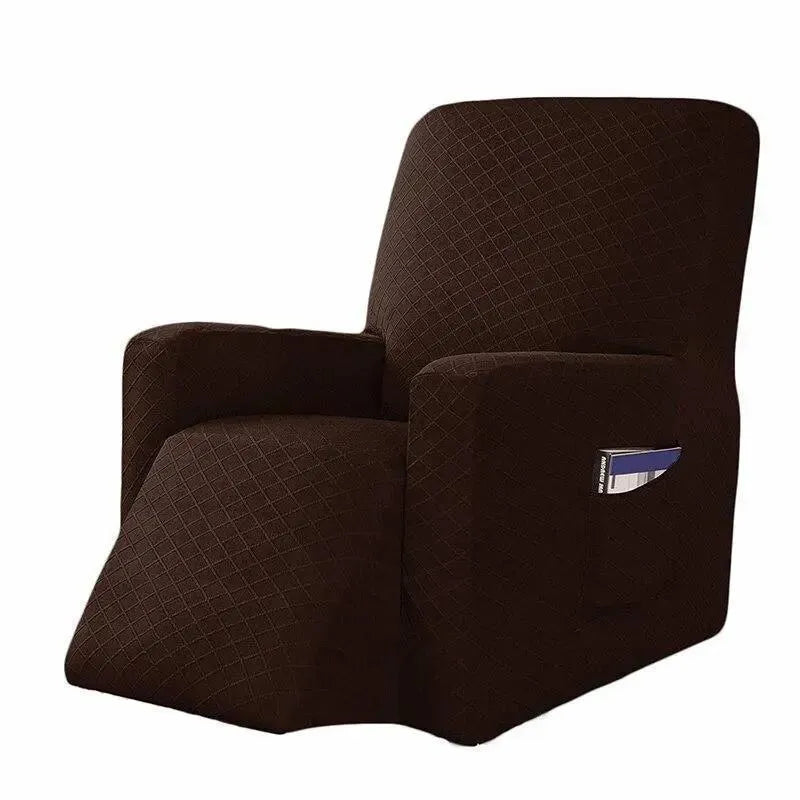 Stretch Recliner Chair Cover – Brown – product view 4 | Brivenzo