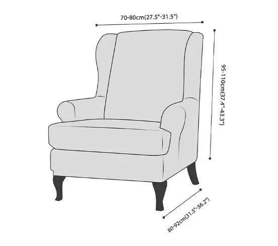 Stretch Recliner Chair Cover – White – product view 5 | Brivenzo