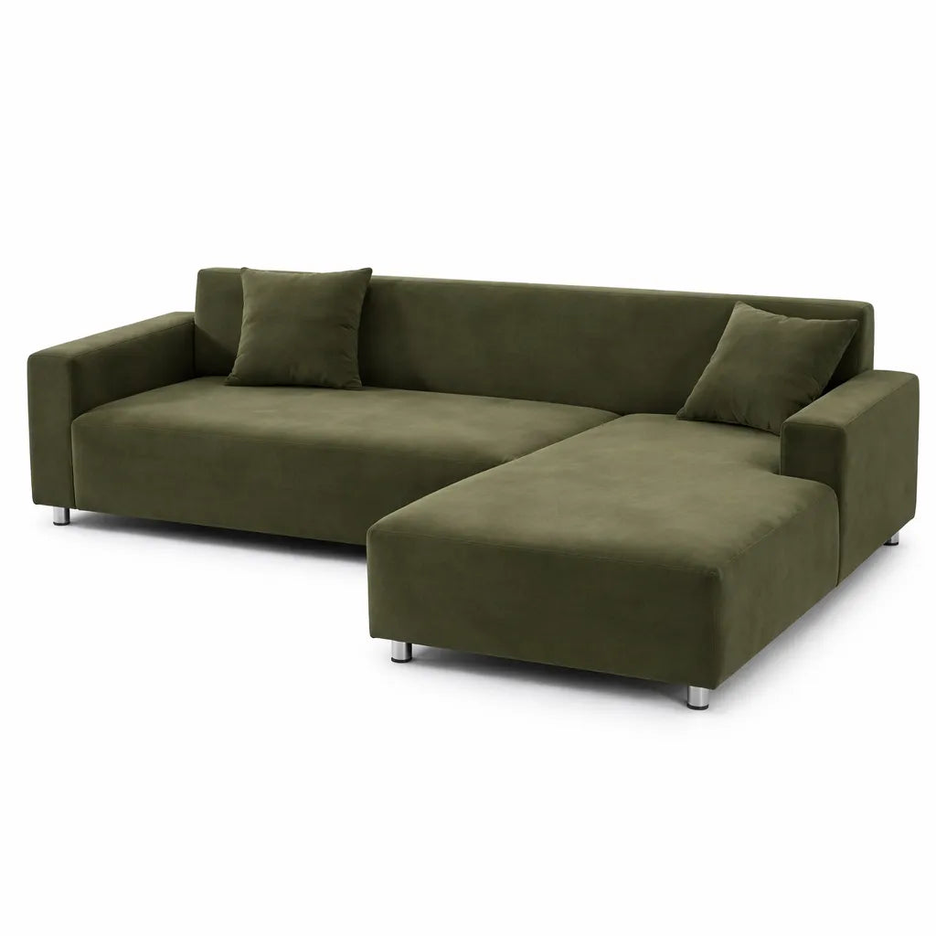 Stretch Sectional Couch Cover – Army Green – product view 4 | Brivenzo
