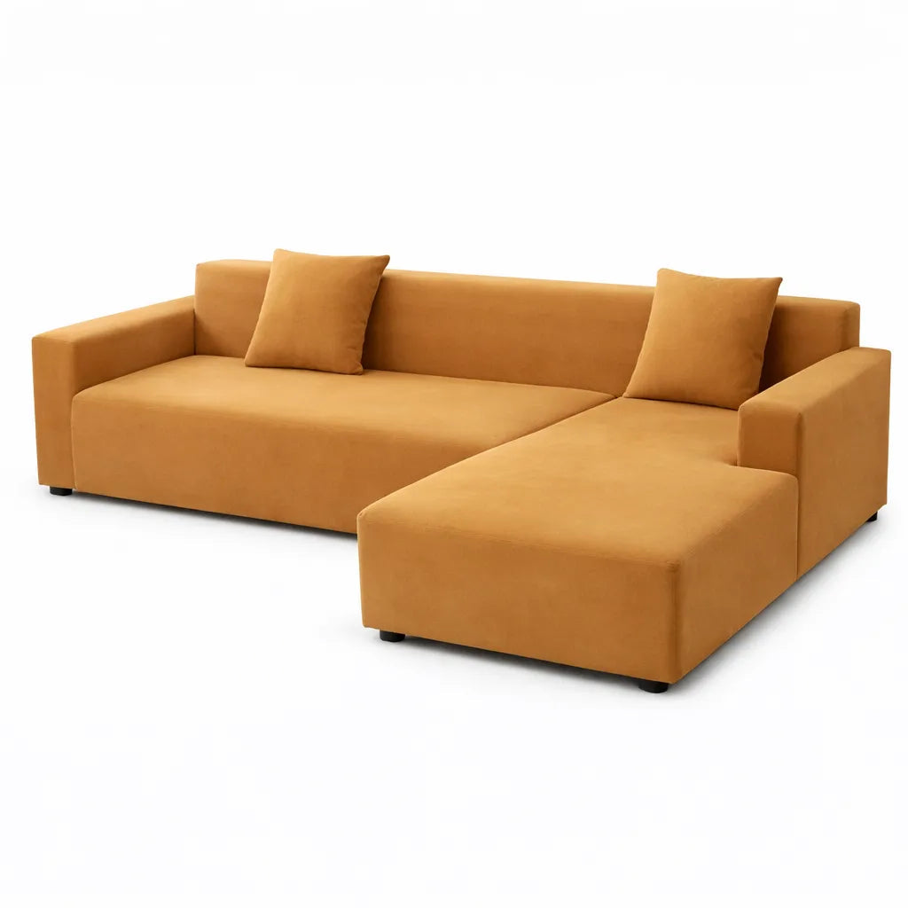 Stretch Sectional Couch Cover – Camel Stretch Fabric – product view 4 | Brivenzo