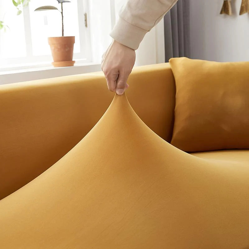 Stretch Sectional Couch Cover – Camel Stretch Fabric – product view 7 | Brivenzo