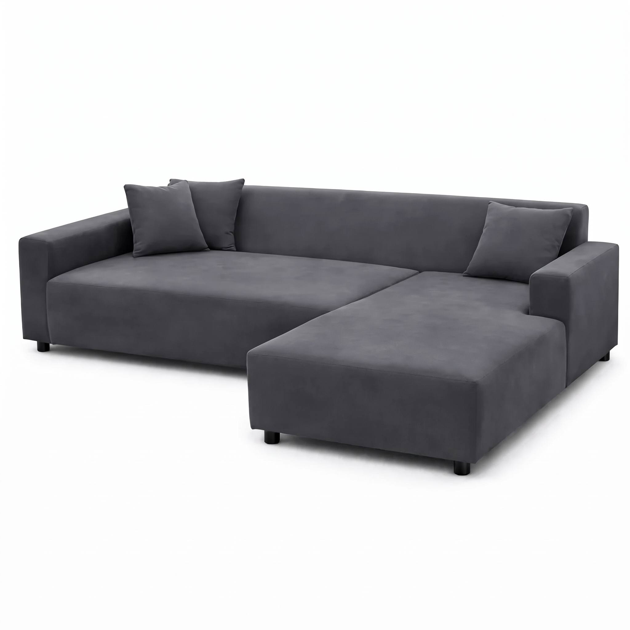 Stretch Sectional Couch Cover Grey