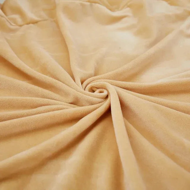 Stretch Sofa Slipcover – Beige Velvet – product view 9 | Brivenzo