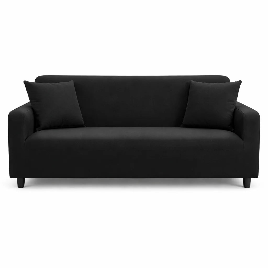 Stretch Sofa Slipcover – Black – product view 4 | Brivenzo