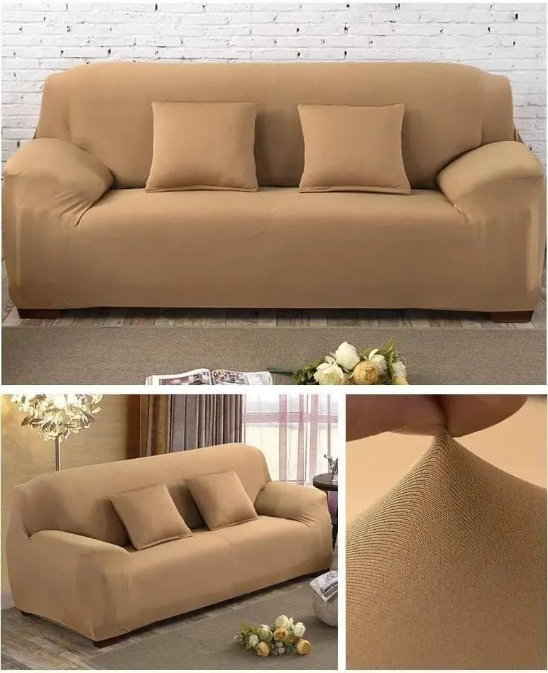 Stretch Sofa Slipcover – Camel – product view 8 | Brivenzo