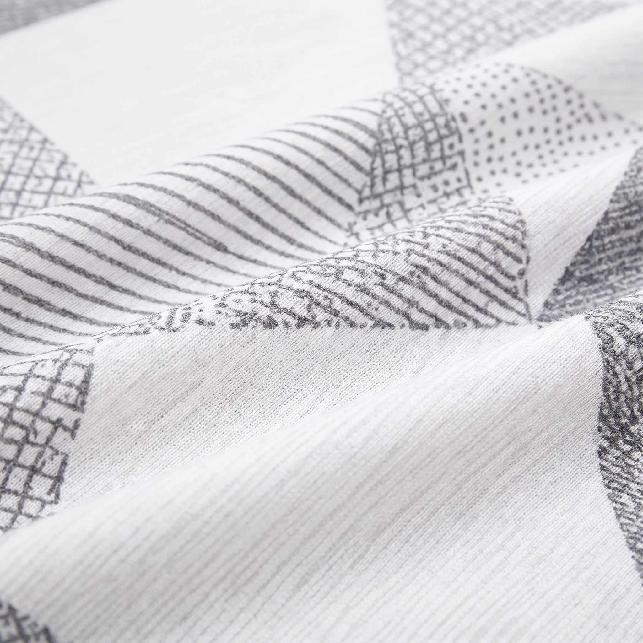 Stretch Sofa Slipcover – Grey Scandinavian Geometric Print – product view 8 | Brivenzo