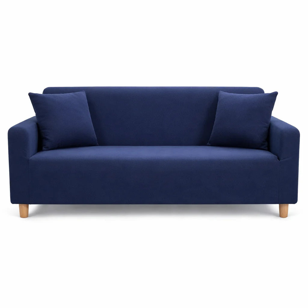 Stretch Sofa Slipcover – Midnight Blue – product view 4 | Brivenzo