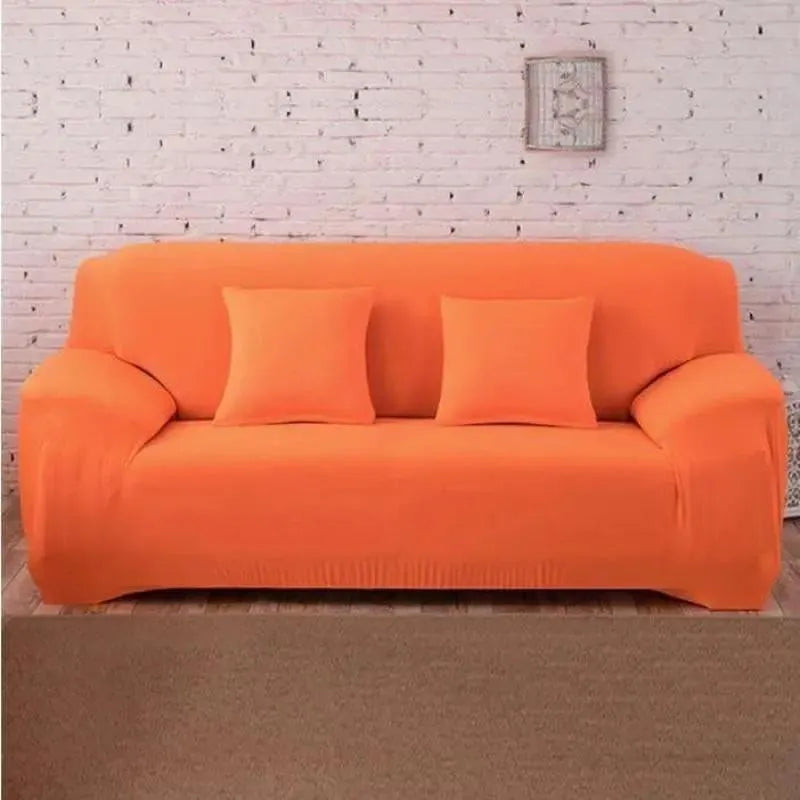 Stretch Sofa Slipcover – Orange – product view 6 | Brivenzo