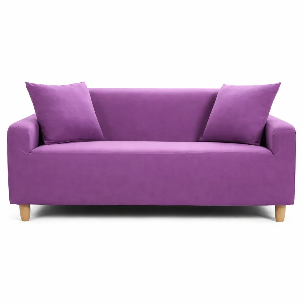 Stretch Sofa Slipcover – Purple – product view 4 | Brivenzo