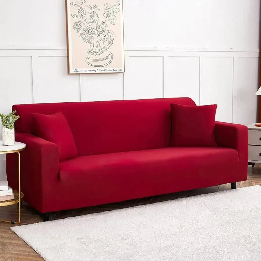Stretch Sofa Slipcover – Red – product view 7 | Brivenzo