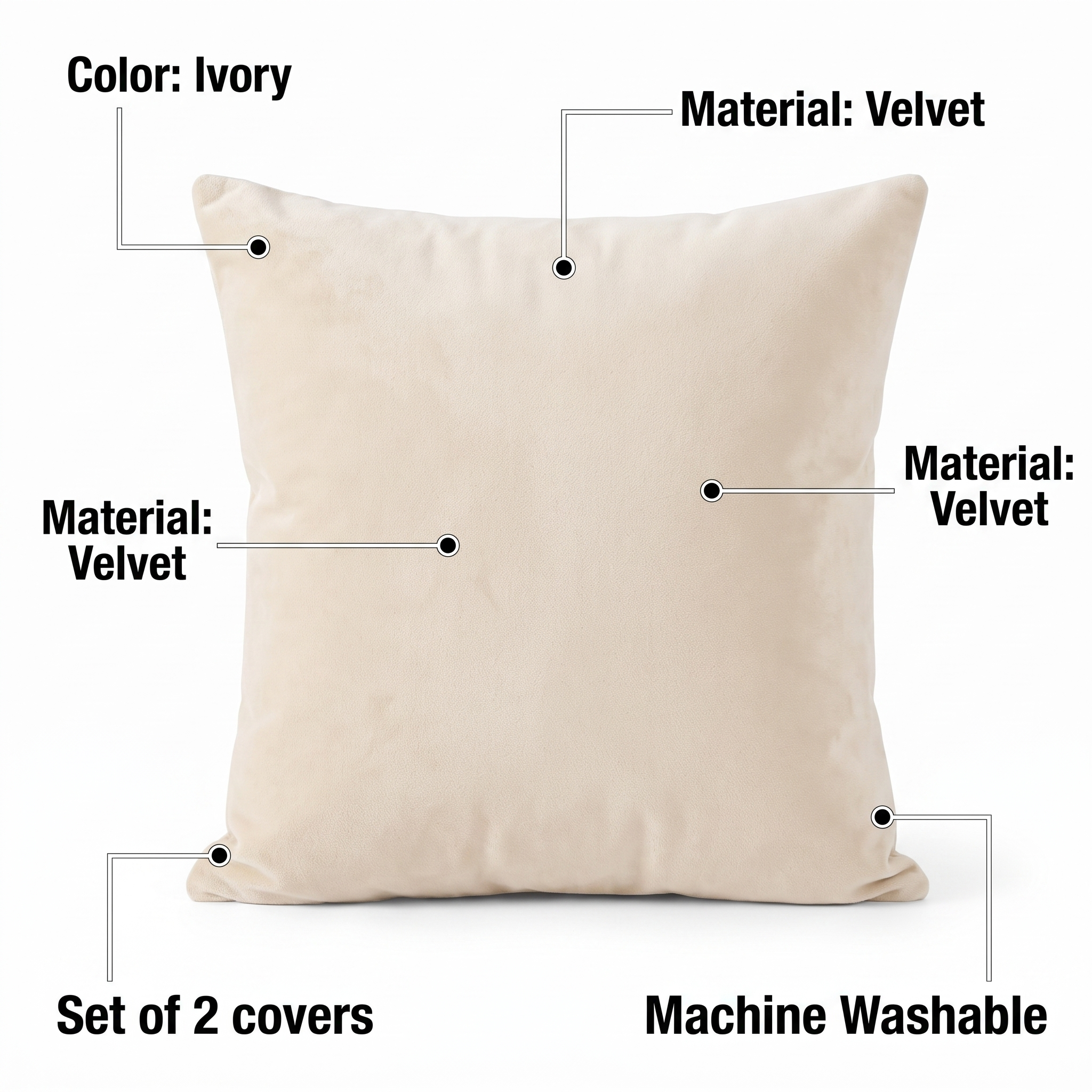 Stretch Sofa Slipcover – White Ribbed Stretch Fabric – product photo on a white background | Brivenzo