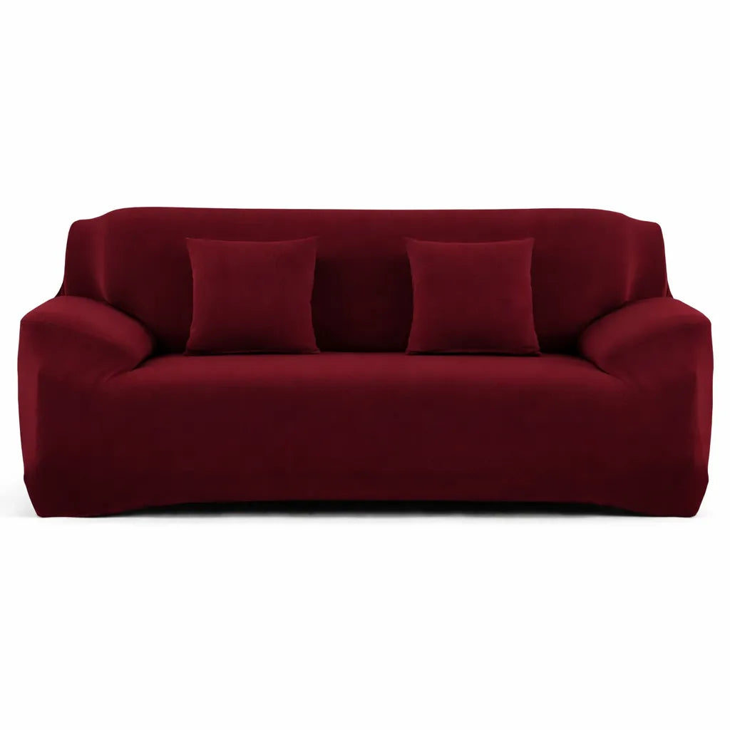 Stretch Sofa Slipcover – Wine Red – product view 4 | Brivenzo