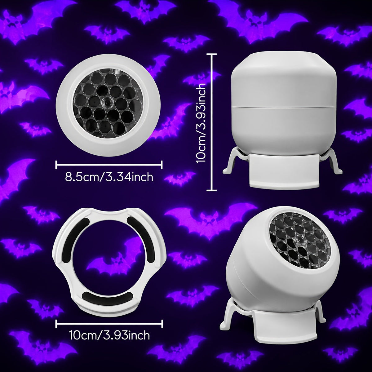 USB bat projector lamp on its matching base