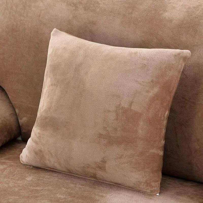 Velvet Throw Pillow Cover – Camel Velvet – product view 4 | Brivenzo