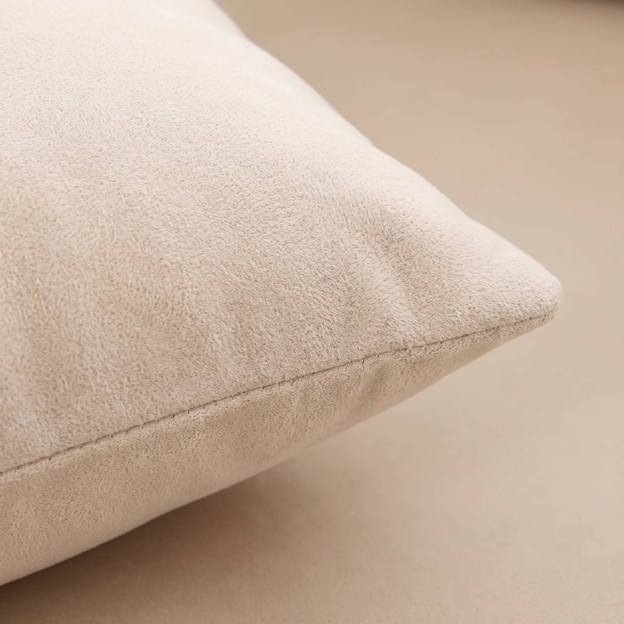 Velvet Throw Pillow Cover Ivory Velvet - Fabric Detail