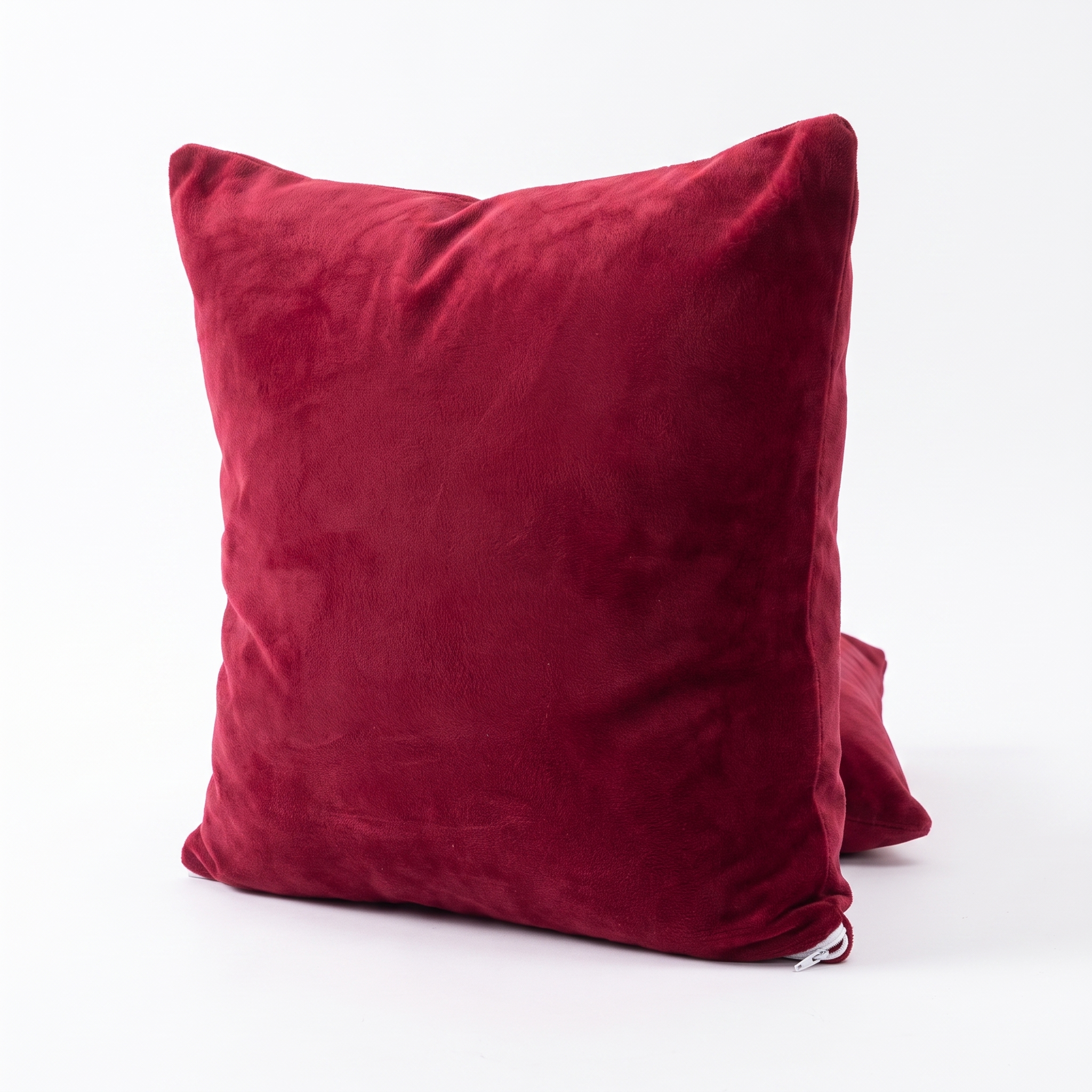 Velvet Throw Pillow Cover – Red Velvet – product photo on a white background | Brivenzo