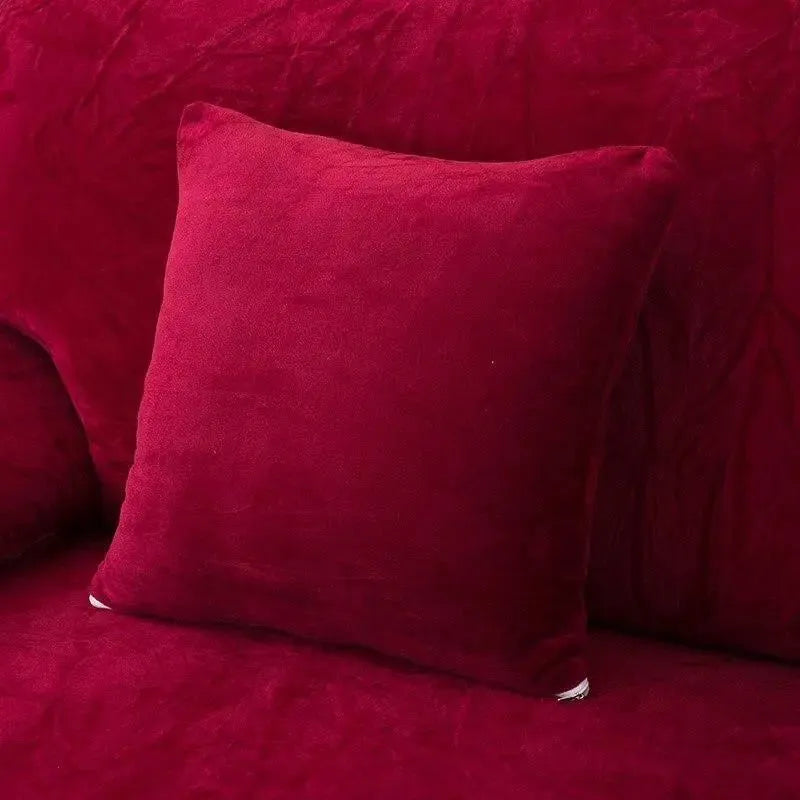 Velvet Throw Pillow Cover – Red Velvet – product view 4 | Brivenzo