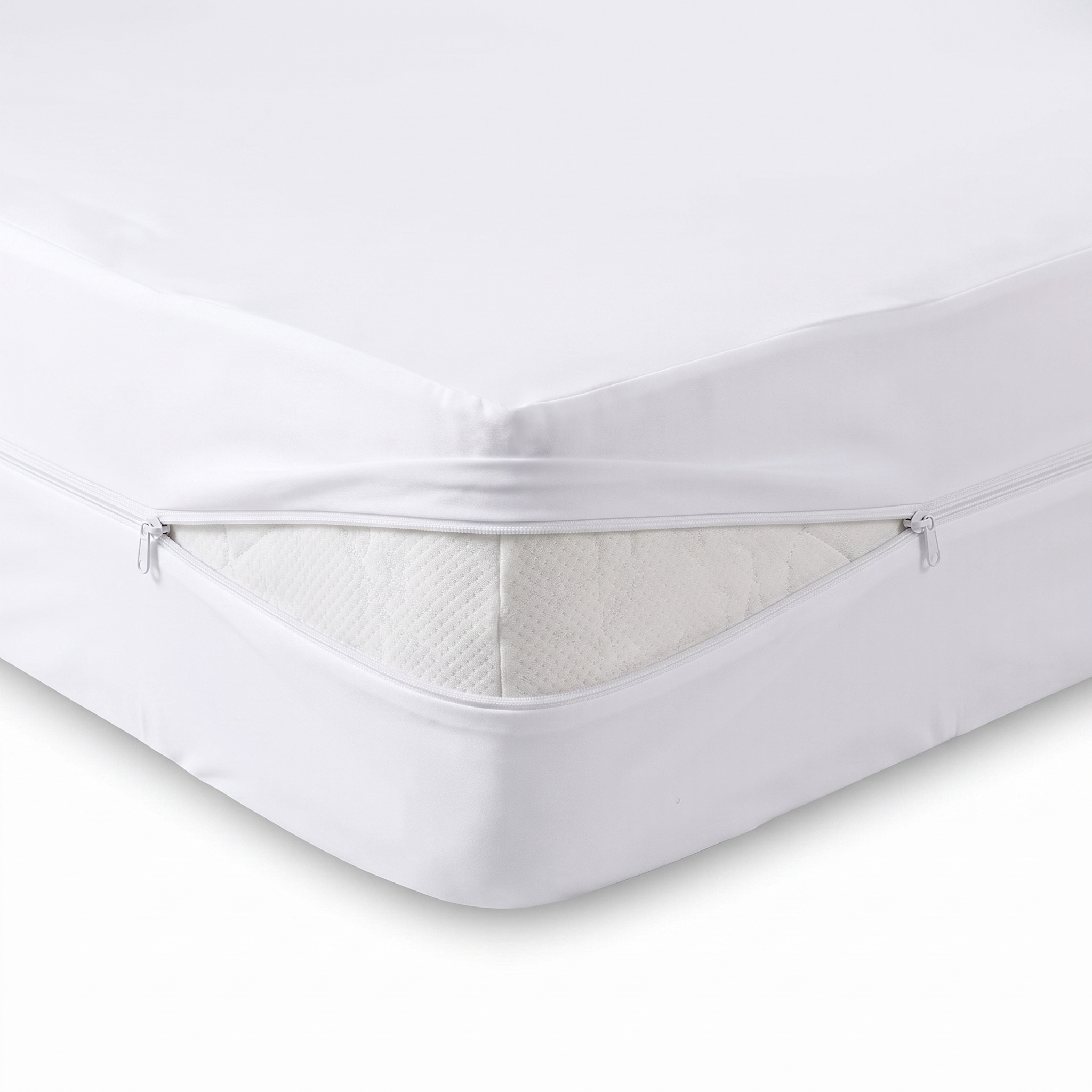 Zippered Mattress Protector – Bed Bug Barrier Cover – product photo on a white background | Brivenzo