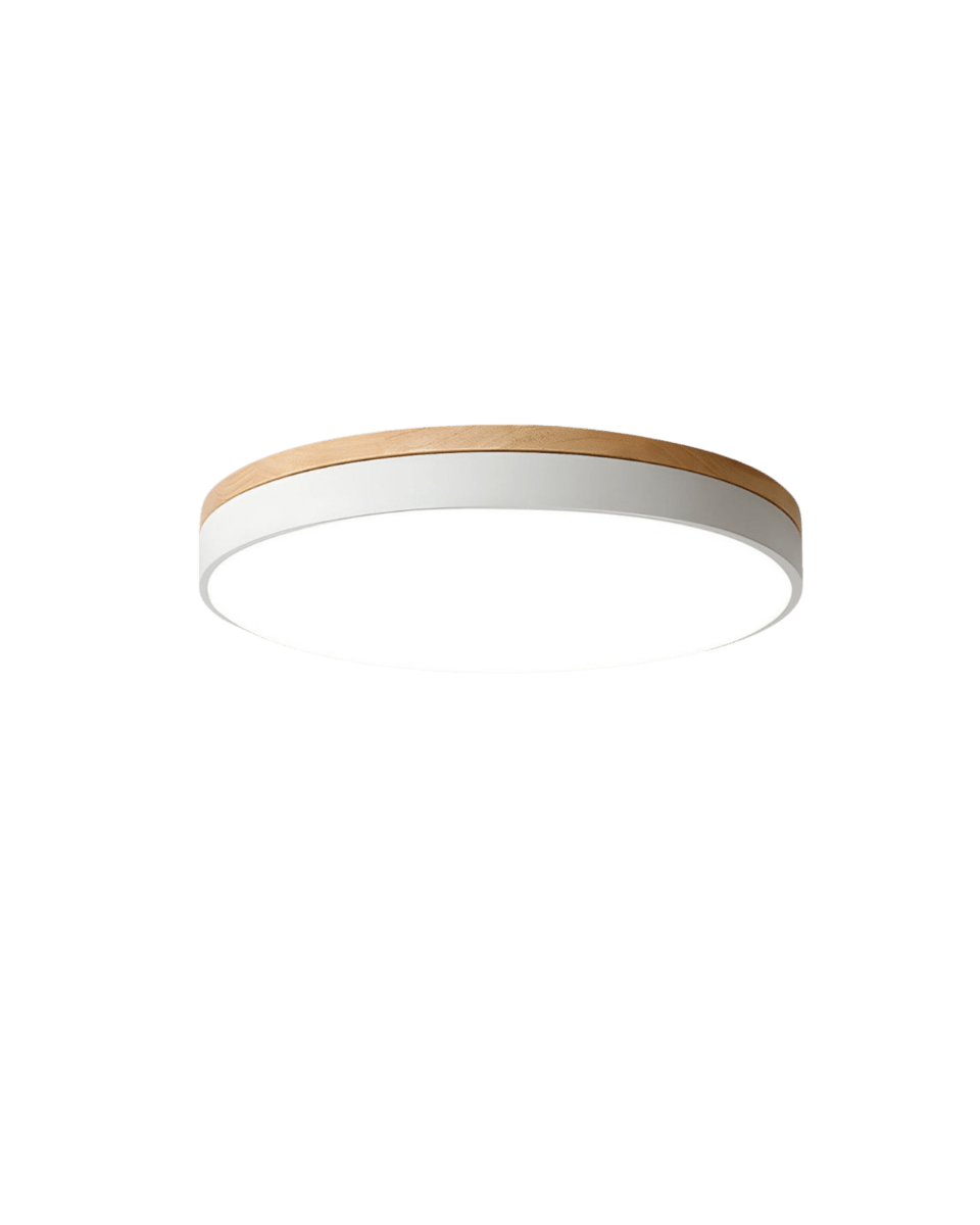 Ceiling Light with Visible Wood Grain and Neutral White 4000K Light, view 11