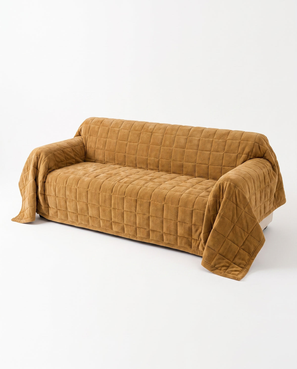 Classic Herringbone Chenille Nonslip Sofa Cover | Spill Resistant, 1-95in