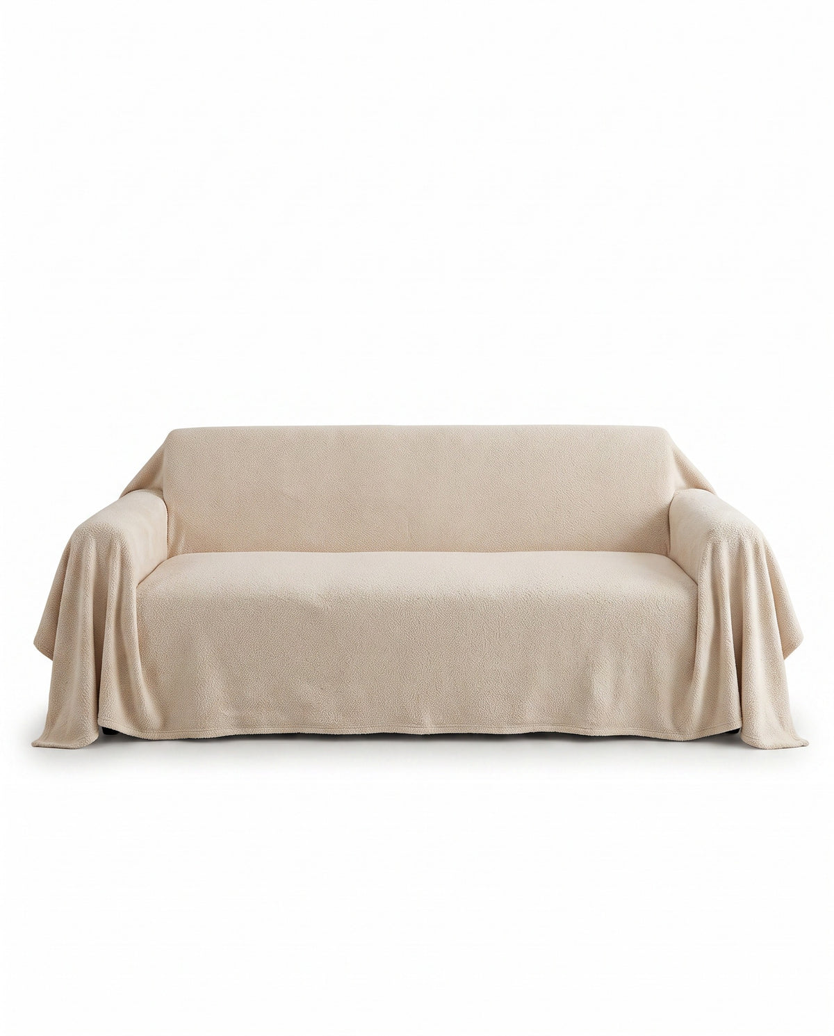 CloudNest Boucle Stretch Sofa Cover- Anti-Scratch, Full-Cover Pe | Spill Resistant