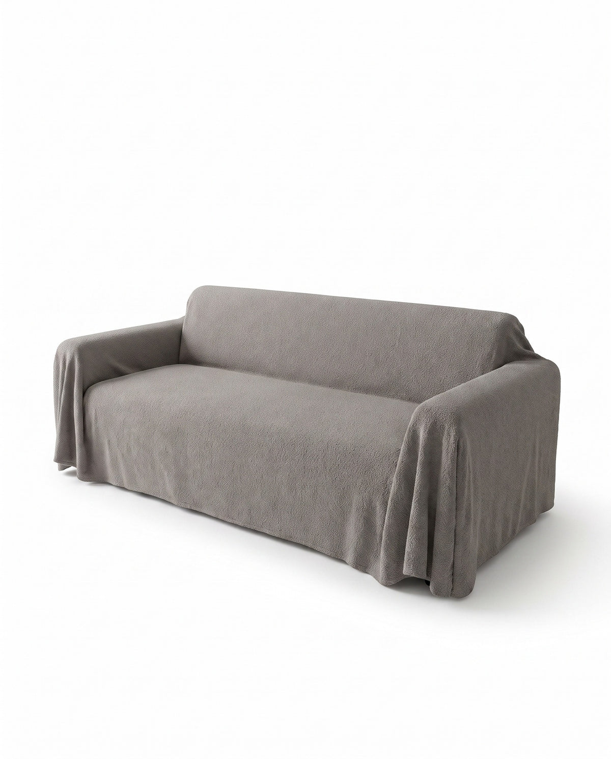 CloudNest Boucle Stretch Sofa Cover- Anti-Scratch, Full-Cover Pe | Spill Resistant