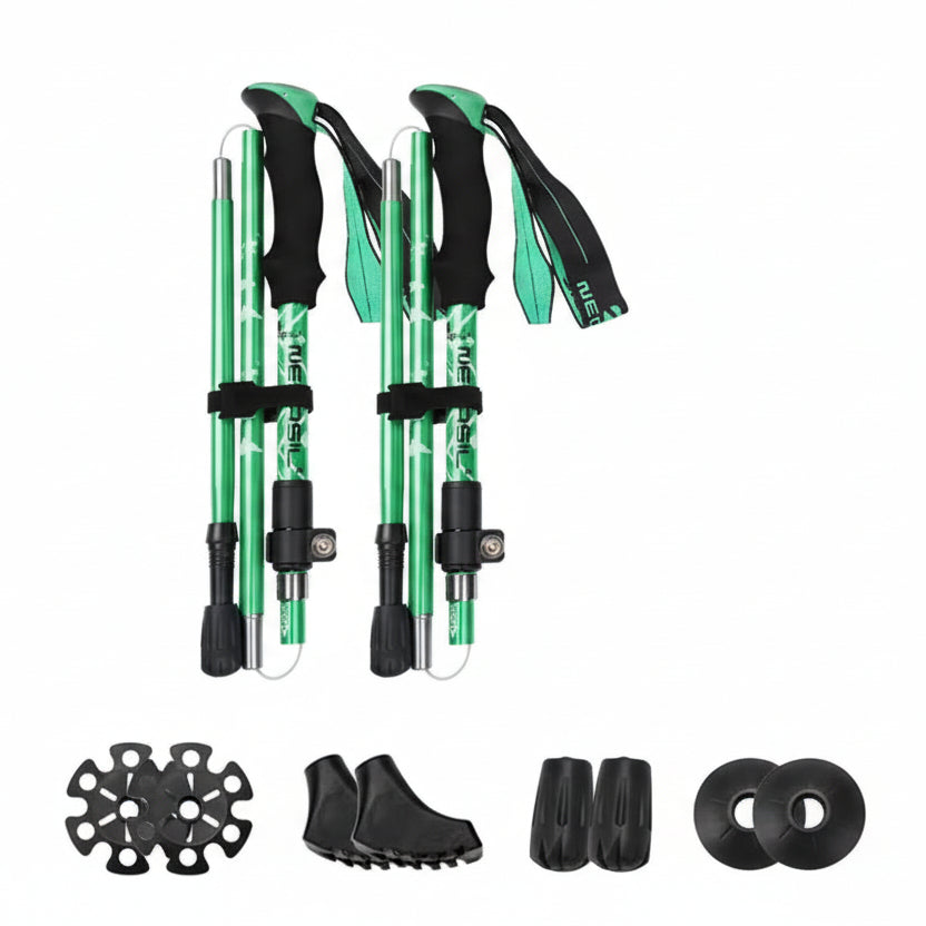 Collapsible Aluminum Trekking Poles with EVA Grip and Carbide Tip, view 13