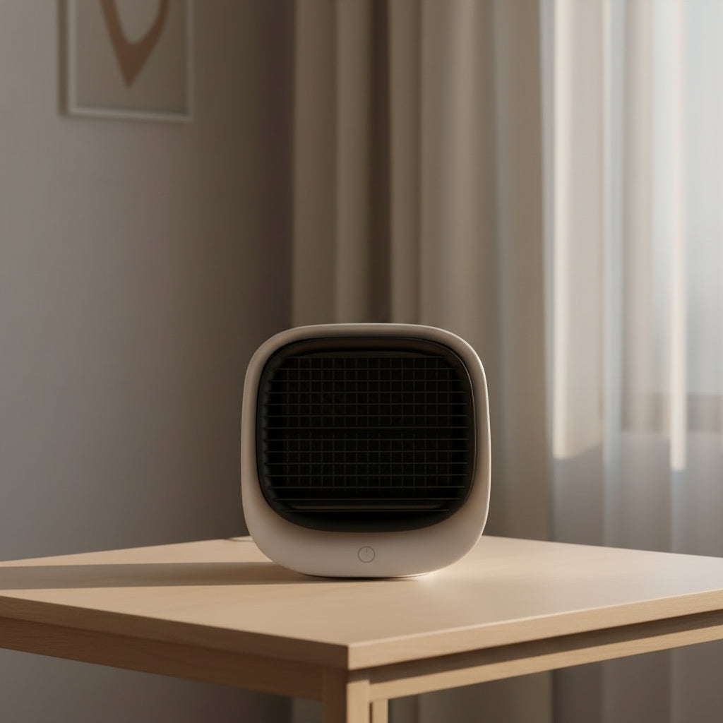 Compact 2 in 1 Air Cooler and Humidifier with USB Power and LED Light, view 3