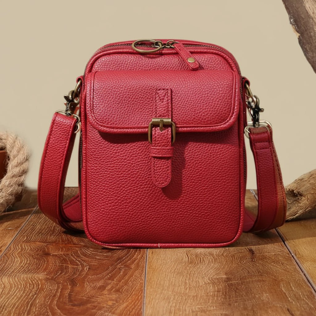 Compact Crossbody Bag with Secure Zippers and Adjustable Strap, view 2
