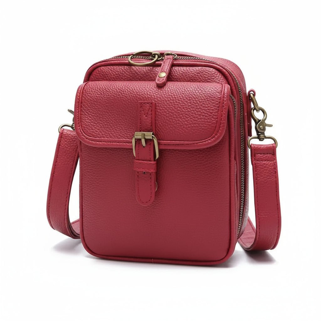 Compact Crossbody Bag with Secure Zippers and Adjustable Strap, view 11