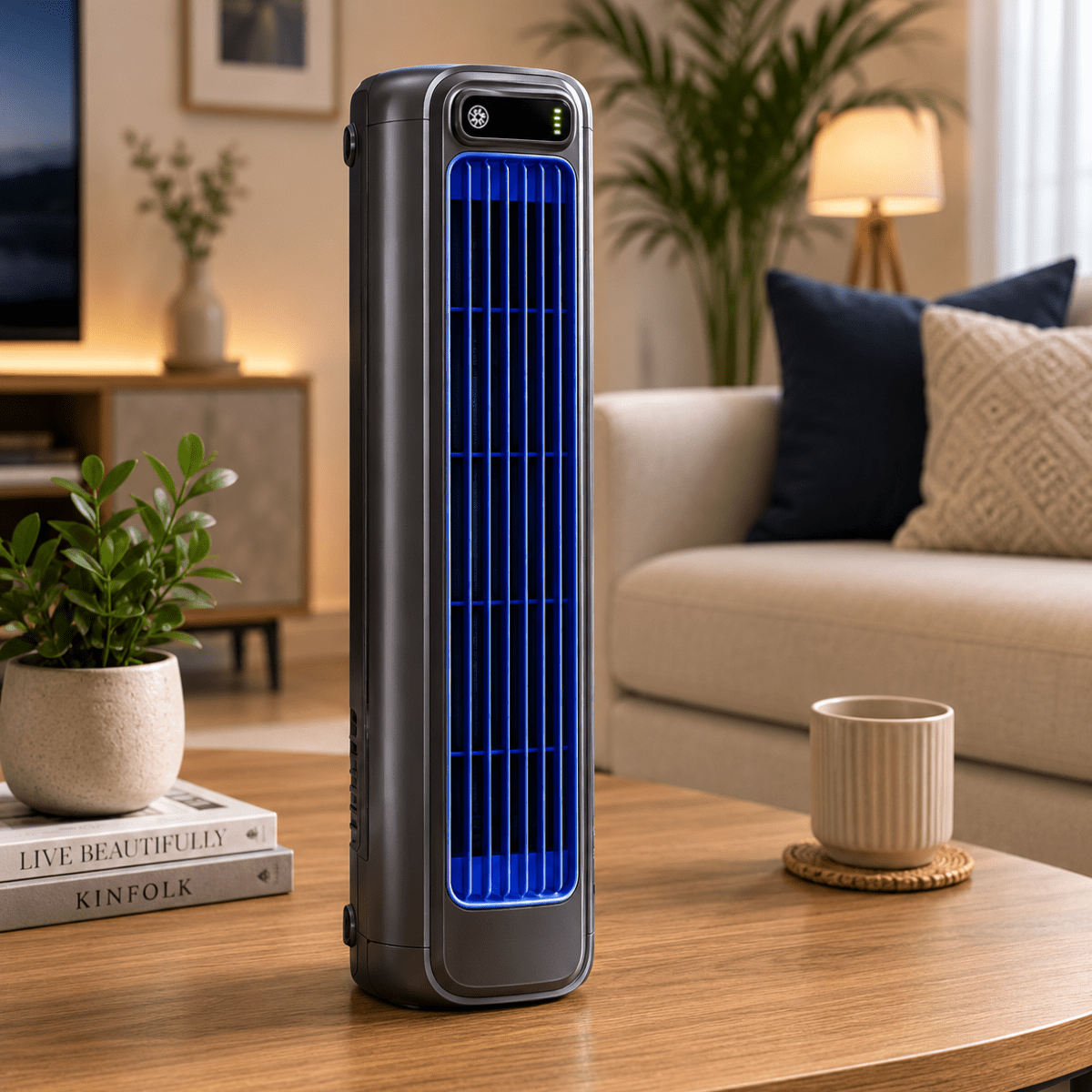Cordless Desk Fan with Rotating Airflow, Compact for Desk and Nightstand, view 2