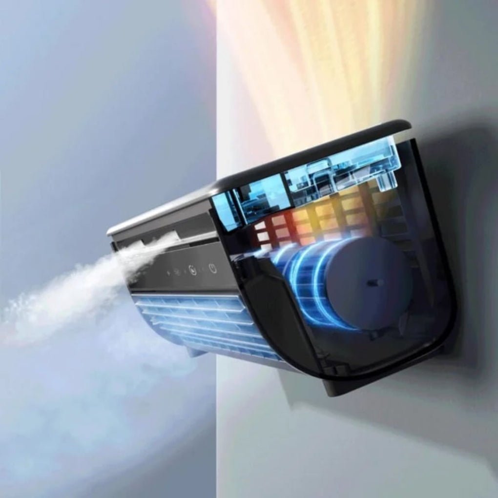 Cordless Mini Fan with Three Speeds and Rotating Airflow, view 6