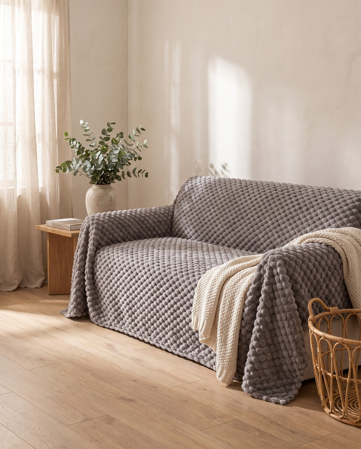 Cozy Chic Sofa Cover | Spill Resistant, 50-165in