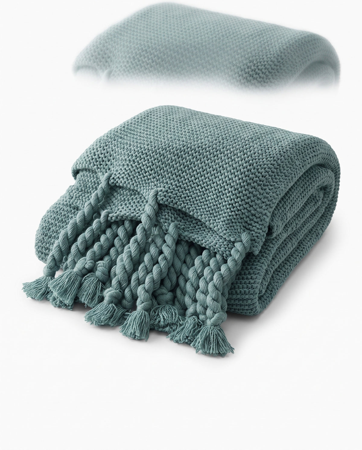 Cozy Chunky Knitted Tassel Throw Blanket | Soft Warm Handfeel, 51-94in