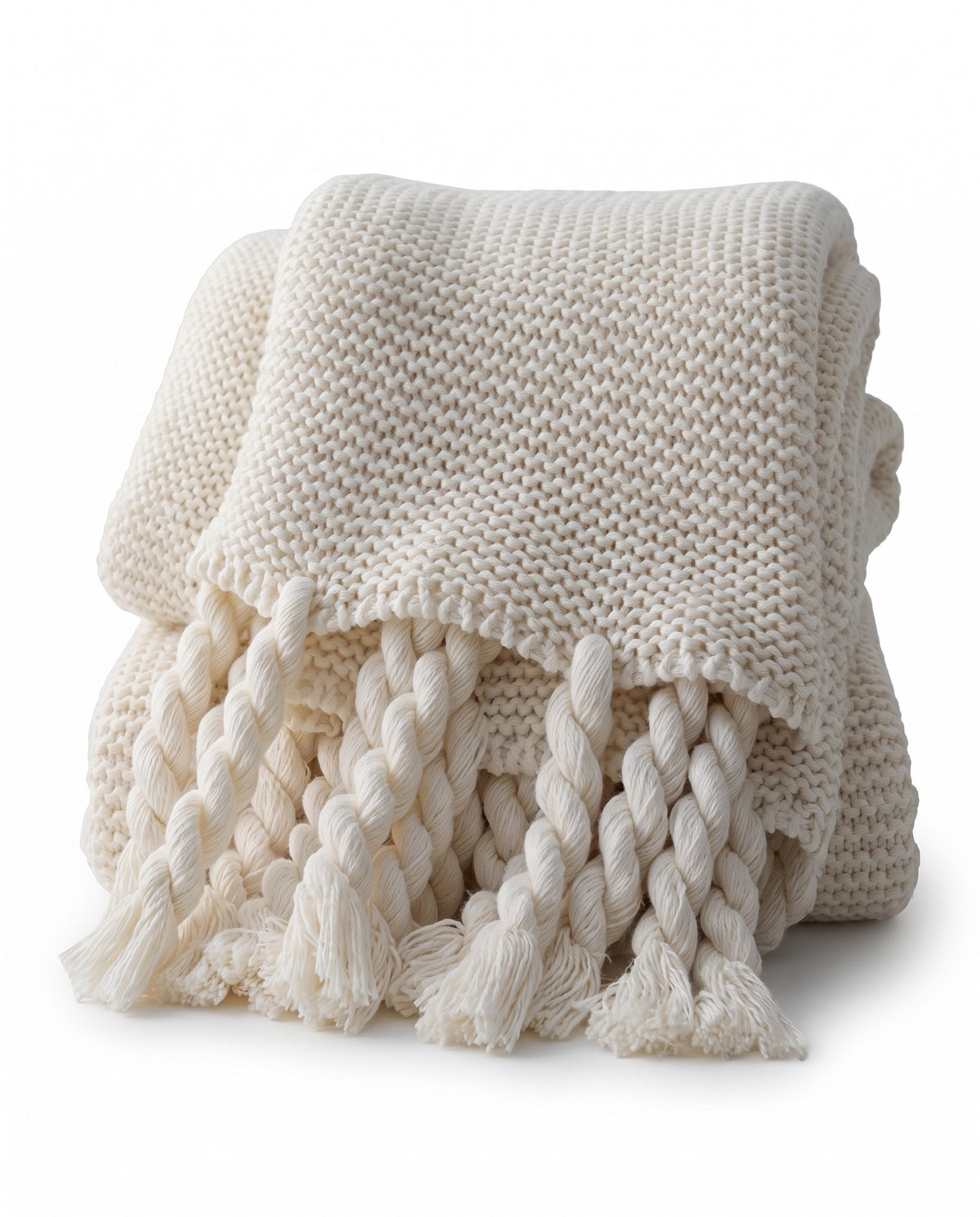 Cozy Chunky Knitted Tassel Throw Blanket | Soft Warm Handfeel, 51-94in