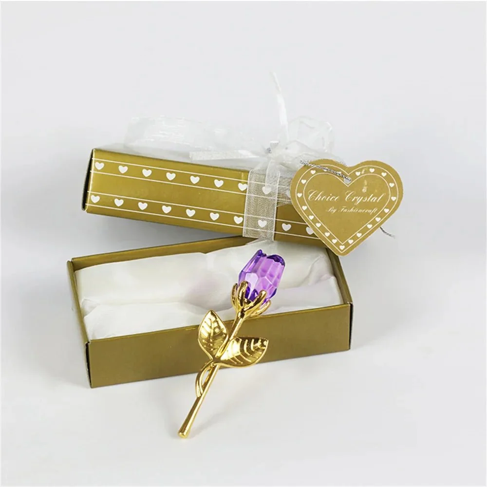 Crystal Rose with Gold or Silver Stem as a Lasting Keepsake Gift, view 12