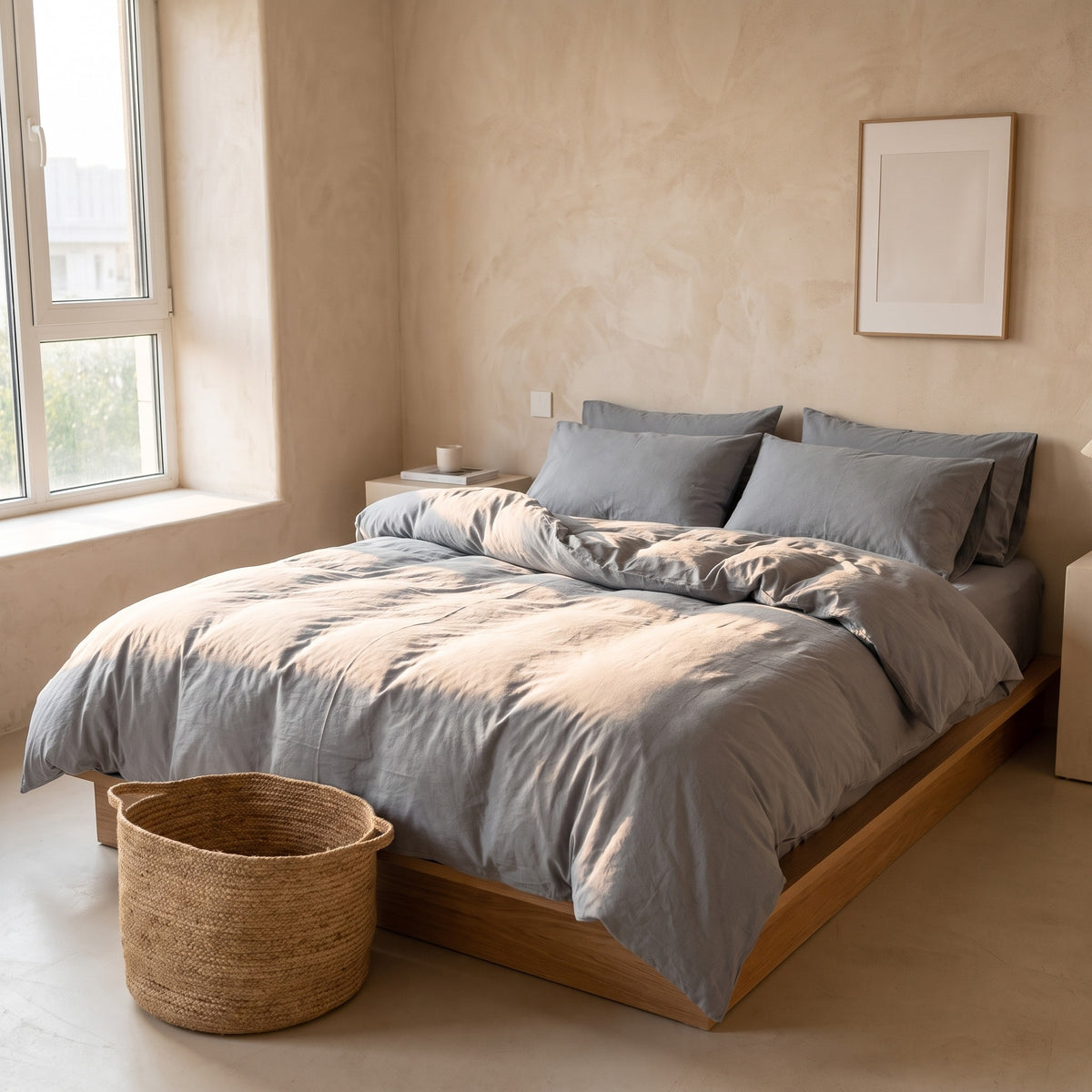 Solid Duvet Cover Set | Breathable Weave, 59-87in
