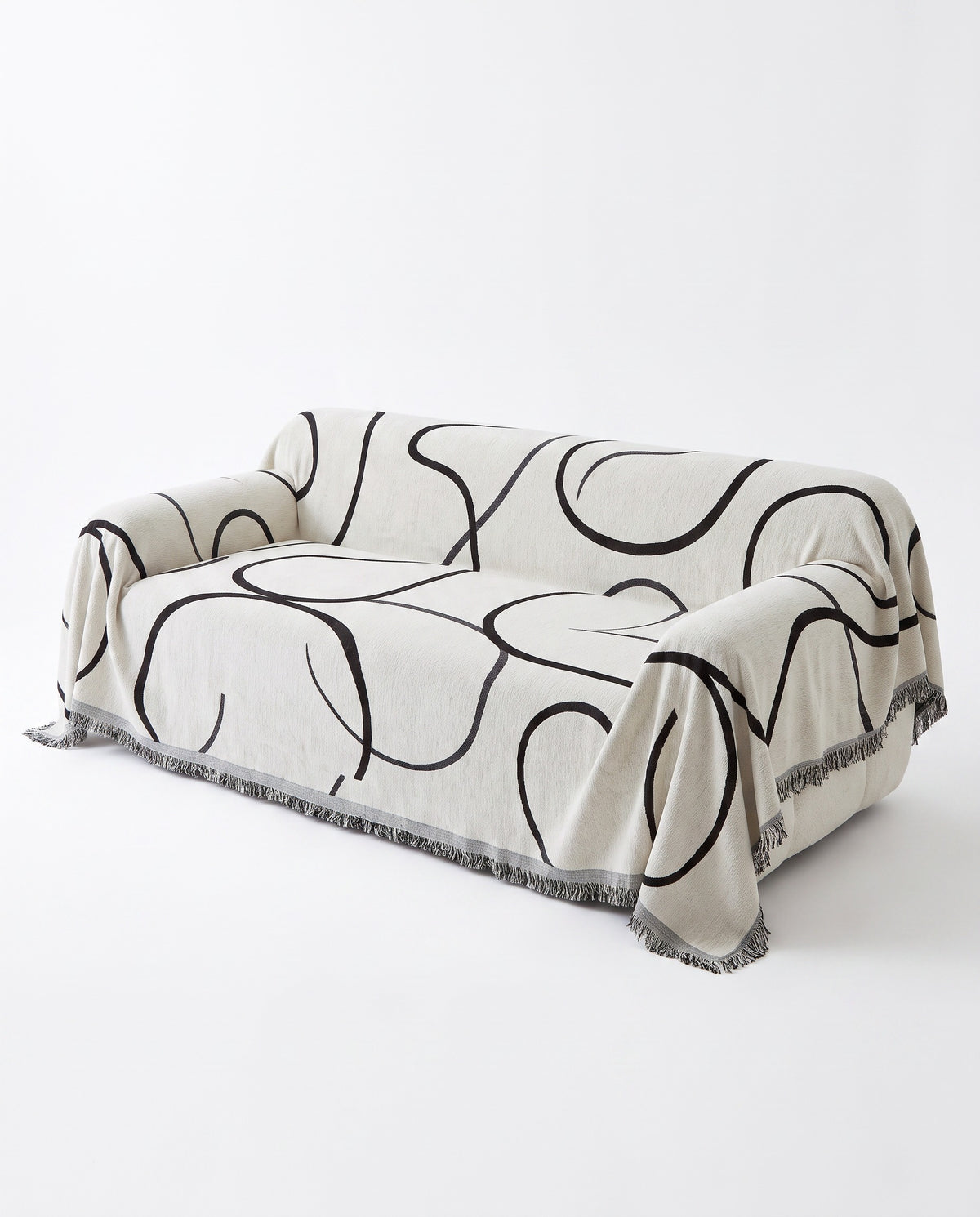 Curve Patterned Sofa Cover | Pet Friendly, 71-165in
