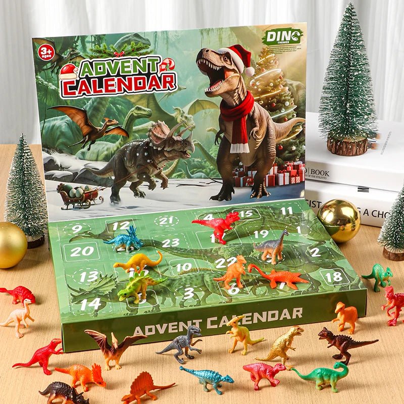 Dinosaur Advent Calendar with 24 Figures and Fossils in Non Toxic Plastic, view 3