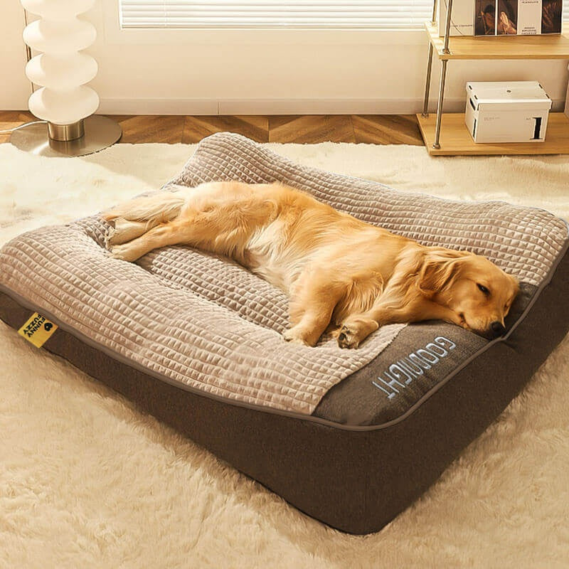 Dog Bed with Raised Head Pillow and Removable Cover, XL to 3XL, view 1