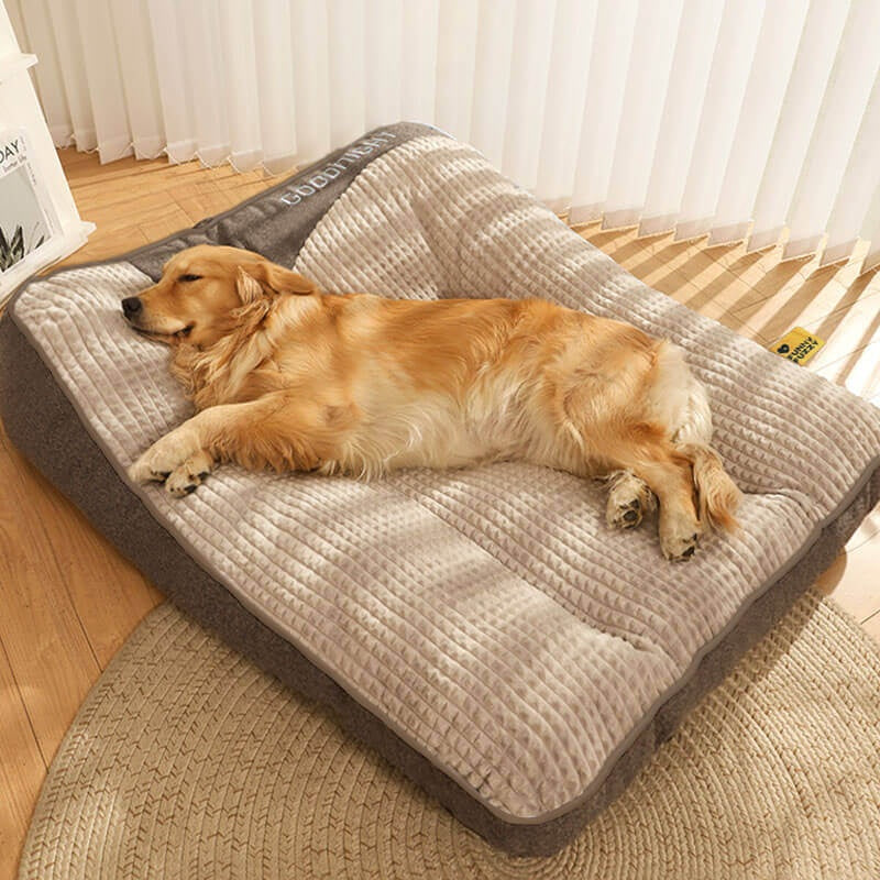 Dog Bed with Raised Head Pillow and Removable Cover, XL to 3XL, view 3