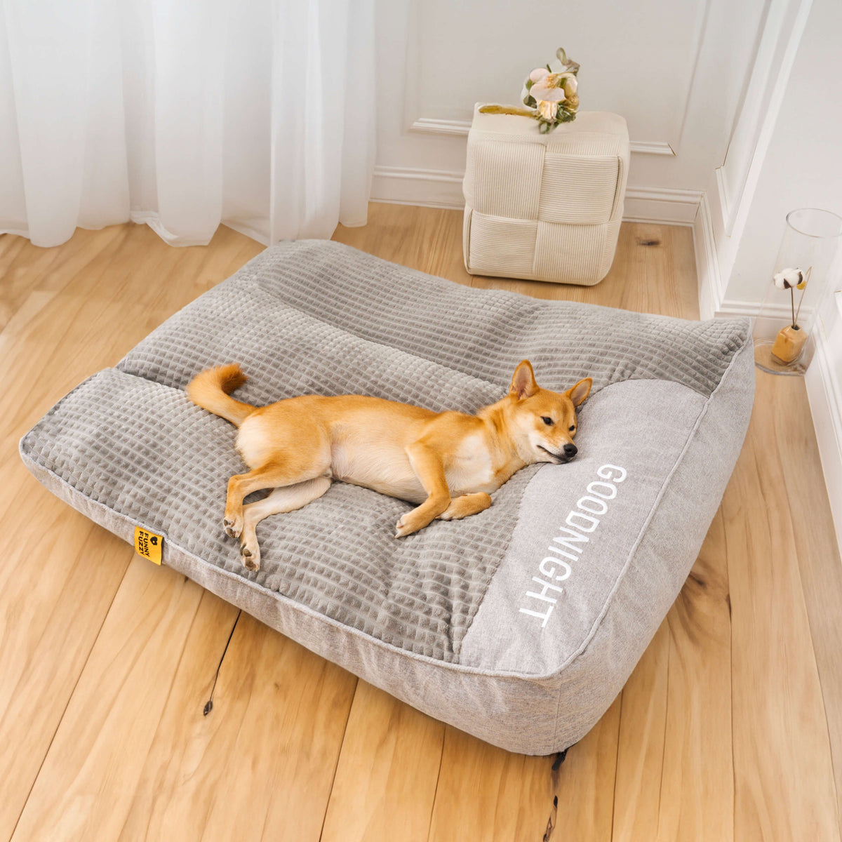 Dog Bed with Raised Head Pillow and Removable Cover, XL to 3XL, view 7
