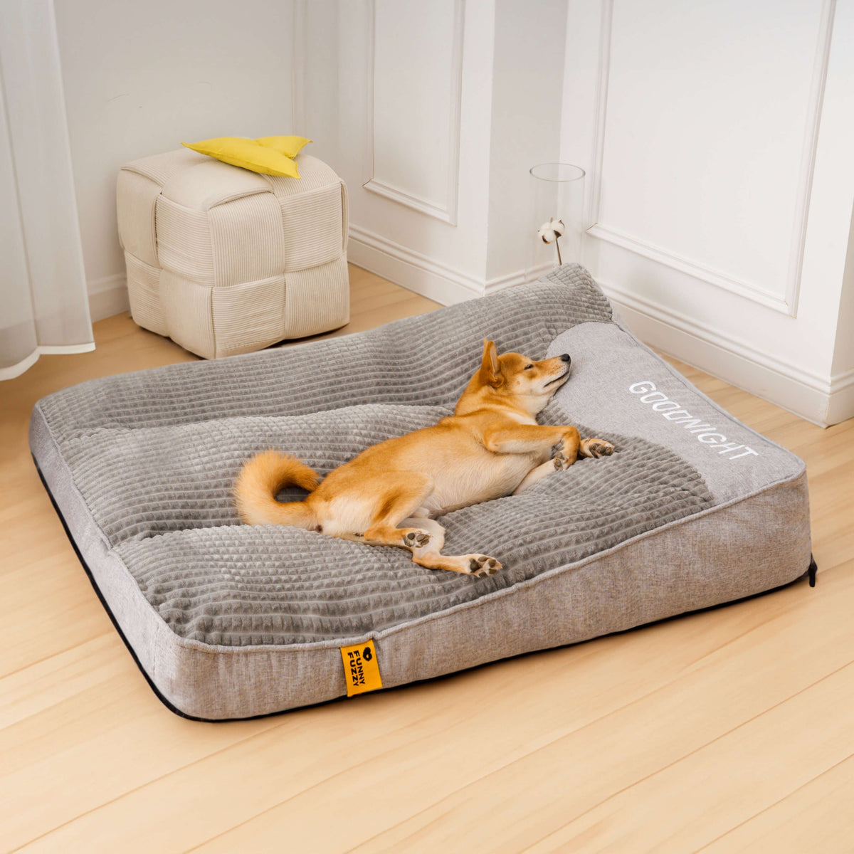 Dog Bed with Raised Head Pillow and Removable Cover, XL to 3XL, view 8