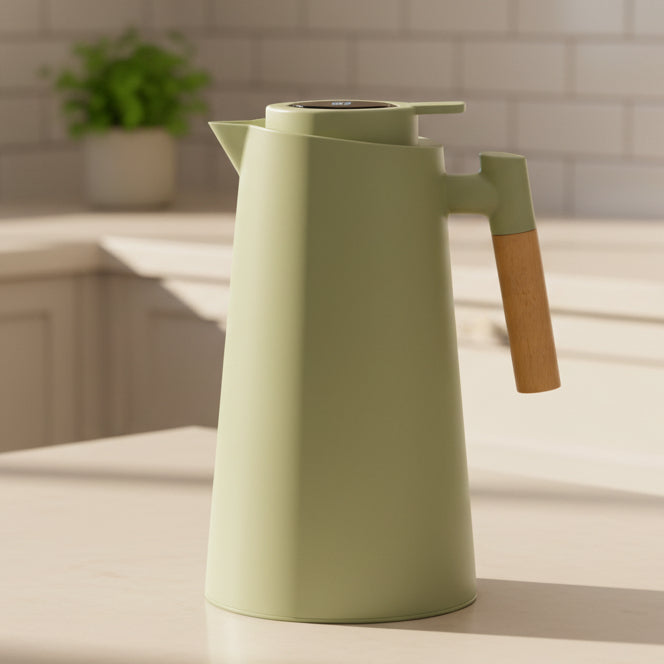 Double Wall Stainless Steel Thermos with Temperature Display in the Lid, view 1