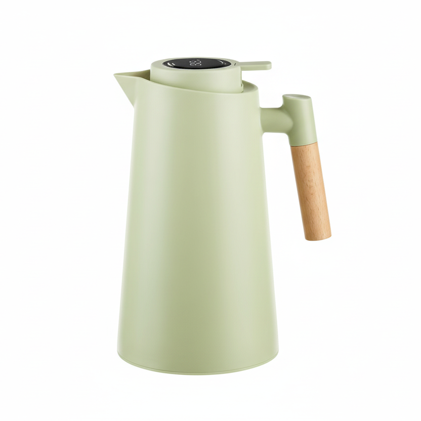 Double Wall Stainless Steel Thermos with Temperature Display in the Lid, view 9